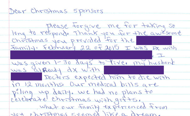 A handwritten letter